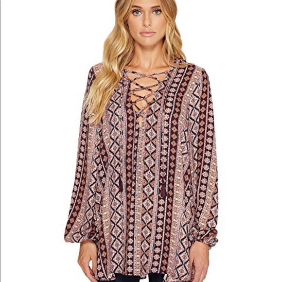 Show Me Your MUMU Lightning Bird Tunic Mini Dress - Picture 2 of 8